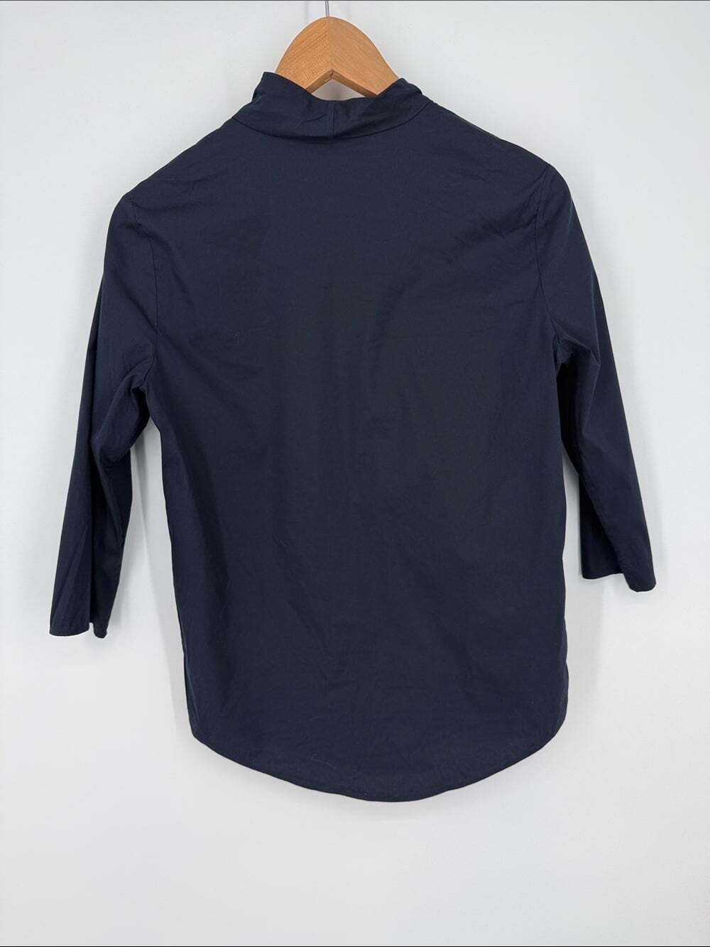 COS Navy Button-Up Collared Shirt - Picture 3 of 5